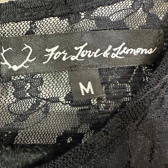For Love & Lemons Lulus Lace Dress in Black Size medium - Picture 3 of 8
